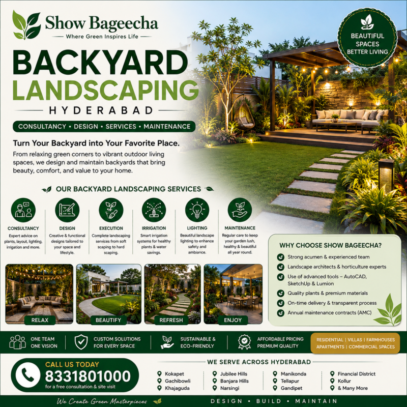 Backyard Landscaping Hyderabad: Design, Consultancy & Maintenance