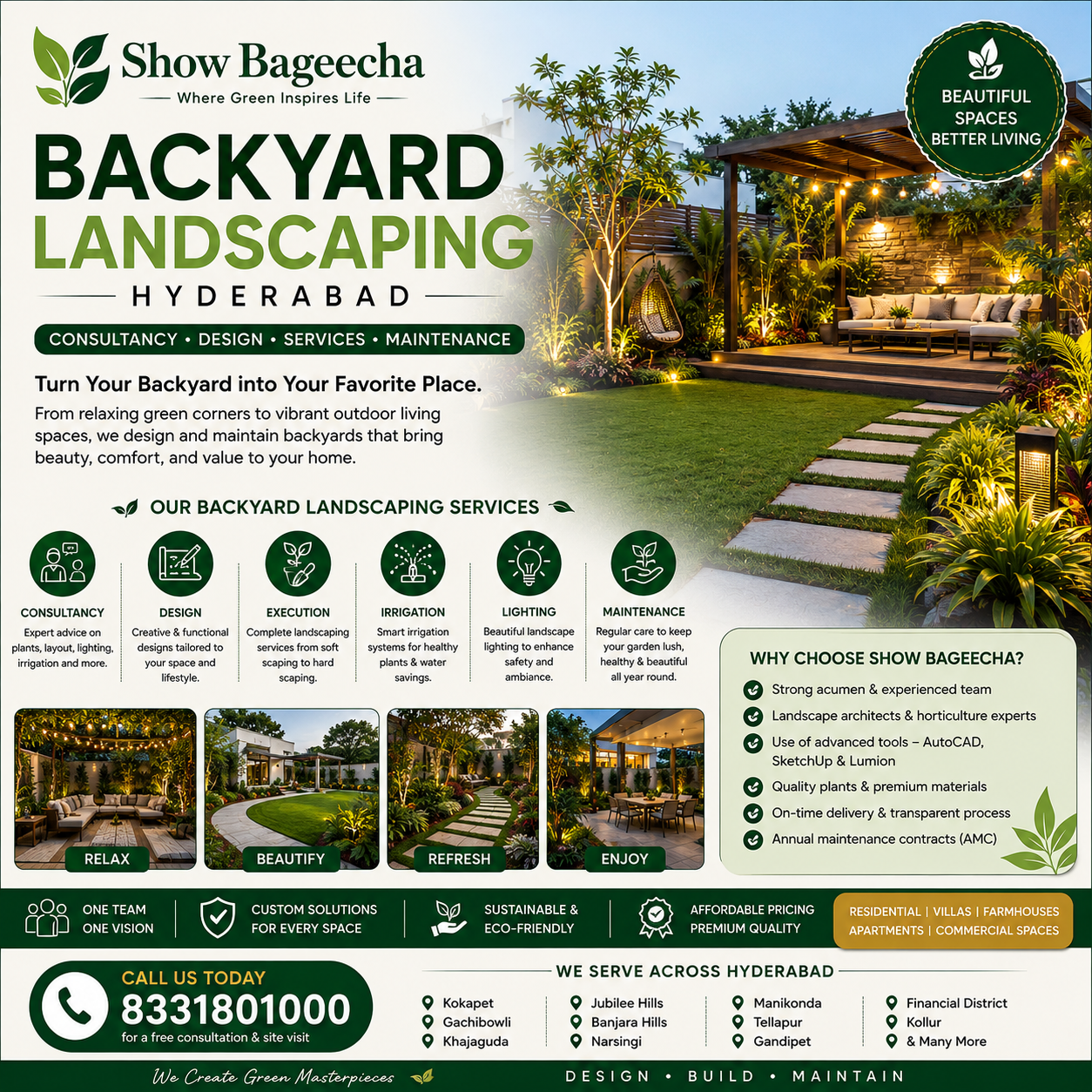 Backyard Landscaping Hyderabad: Design, Consultancy & Maintenance